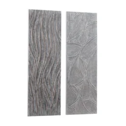 Set Of 2 Wooden Leaf Intricately Carved Wall Decors Gray - Olivia & May -Olivia & May GUEST 38997754 f07d 4556 a469 08b873422ec2