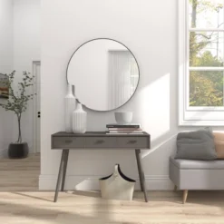 Modern 3 Drawer Wood Console Table Black - Olivia & May -Olivia & May GUEST 38a7d1dd d0a3 4e1f 9ccc b4fb05c8740b