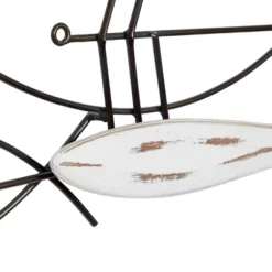 Metal Fish Striped Wall Decor With Metal Wire Designs Brown - Olivia & May -Olivia & May GUEST 38f2863e 66dc 41b2 ac4f f5e6fd47b1fd