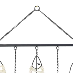 Metal Fish Indoor Outdoor Wire Wall Decor With Rattan Accent Black - Olivia & May -Olivia & May GUEST 38f4bf15 a158 4705 bde6 99e09d4517c2