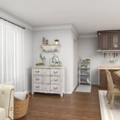 28" X 9" Rustic Fir Wood Wall Shelf - Olivia & May -Olivia & May GUEST 3948a516 be34 4b62 b146 915e4144415f