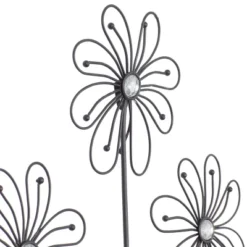 Metal Floral 3D Wire Wall Decor With Crystal Embellishments Black - Olivia & May -Olivia & May GUEST 3971c4a4 8205 4a21 9429 bb296ac32d95