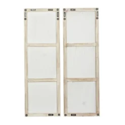 Set Of 2 Wooden Geometric Intricately Carved Wall Decors White - Olivia & May -Olivia & May GUEST 3987c3f6 a6c3 4b2a 8420 89a2fdf2ba03