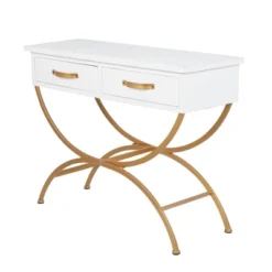 Contemporary Pine Console Table White - Olivia & May -Olivia & May GUEST 39a36bc5 1382 485d abb6 5d9d0fa8d56b