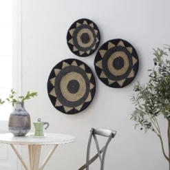 Set Of 3 Cotton Plate Handmade Woven Wall Decors - Olivia & May -Olivia & May GUEST 39ac057c f84e 4e9a a190 fca355b8ace5