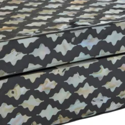 Set Of 2 Wooden Boxes With Pattern - Olivia & May -Olivia & May GUEST 39f20e67 5f6f 4855 8b57 b1ddeca0da4c