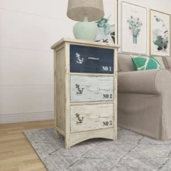 Wood 3 Drawer Chest White - Olivia & May -Olivia & May GUEST 3a0cc77d a4b3 4c0e 9cc4 bcc9d663a2f6