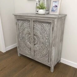 Farmhouse Wood Cabinet Gray - Olivia & May -Olivia & May GUEST 3a4945b2 1830 4e79 9576 d5c406526181