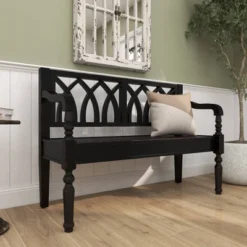 Farmhouse Wood Sitting Bench - Olivia & May -Olivia & May GUEST 3a52ee1f 35b7 46a4 b1bc 4ccc3085abc0