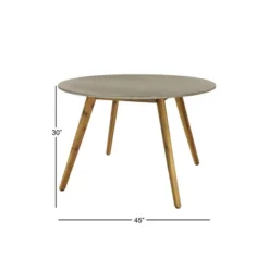 Small Round Concrete Outdoor End Table - Gray - Olivia & May -Olivia & May GUEST 3a6e2826 ea8a 4dfb b32c c018b4d57259