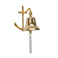 Brass Bell Wall Decor With Anchor Backing - Olivia & May 10 Brass Bell Wall Decor With Anchor Backing - Olivia & May -Olivia & May GUEST 3aa15a8d 05a6 4636 b5df 5b1455077ae6