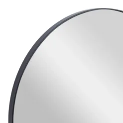 Wood Round Shaped Wall Mirror With Thin Minimalistic Frame - Olivia & May -Olivia & May GUEST 3ad2a940 8d3b 4ea2 a67b 16e1c3b59eb9