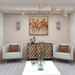 Canvas Abstract Framed Wall Art With Gold Frame Gold - Olivia & May -Olivia & May GUEST 3b444a3a 2776 41a1 82df 1cd48fbcc11d