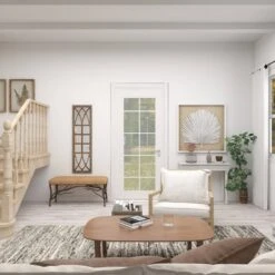 Farmhouse Wood Window Pane Inspired Wall Mirror Brown - Olivia & May -Olivia & May GUEST 3bb78267 7a00 4d26 b327 7dea8860572e