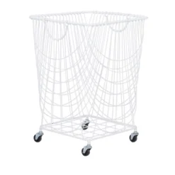 French Country Iron Storage Cart White - Olivia & May -Olivia & May GUEST 3c05068b e584 4d46 a190 cc90b8170622