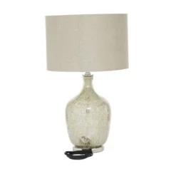 Glam Glass Table Lamp With Faux Mercury Glass Finish Silver - Olivia & May -Olivia & May GUEST 3cc50abd e342 4744 9da3 49e2614f6c18