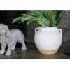 8" Wide Ceramic Planter Pot With Side Handles White - Olivia & May -Olivia & May GUEST 3cc88ad8 bc43 42f5 8dec 3420868ffb66