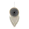 42" X 16" Cotton Macrame Handmade Intricately Woven Dreamcatcher Wall Decor With Beaded Fringe Tassels Black - Olivia & May -Olivia & May GUEST 3d2b9906 79f8 40ed 8386 2bc3c76e8144