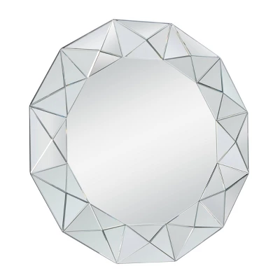 Glam Wood Starburst Wall Mirror Silver - Olivia & May 7 Glam Wood Starburst Wall Mirror Silver - Olivia & May - Image 5