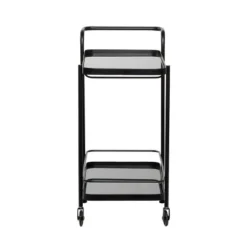 Contemporary Metal Bar Cart Black - Olivia & May -Olivia & May GUEST 3db1d713 1fe8 4820 858f 0e9f3d46eb85