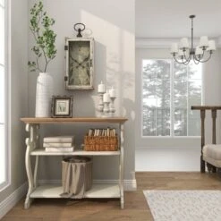 Wooden Pocket Watch Style Wall Clock With Hinged Door White - Olivia & May -Olivia & May GUEST 3dbfd698 a4c4 446d 9068 ad3f354fcecf