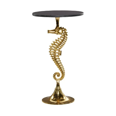 Coastal Seahorse Accent Table Gold - Olivia & May 8 Coastal Seahorse Accent Table Gold - Olivia & May - Image 6