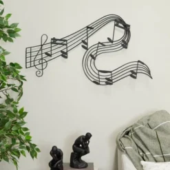 Metal Music Notes Wall Decor Black - Olivia & May -Olivia & May GUEST 3ebdd030 f2a4 4532 8949 2ef1f77dfe7f
