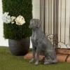 Magnesium Oxide Modern Farmhouse Dog Garden Sculpture Black - Olivia & May -Olivia & May GUEST 3ece0183 9a41 4e4f a818 6b45785105fe