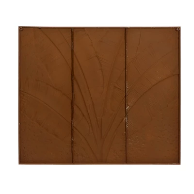 Metal Leaf Handmade Palm Wall Decor With White Backing Blue - Olivia & May 3 Metal Leaf Handmade Palm Wall Decor With White Backing Blue - Olivia & May