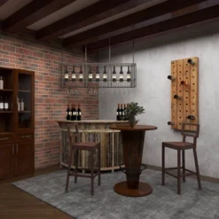 Rustic Gum Tree Wood Bar Height Table - Brown - Olivia & May -Olivia & May GUEST 3ee11739 c900 4007 95d7 65d93d001fcb