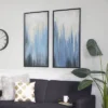 Contemporary Canvas Abstract Framed Wall Art With Black Frame Set Of 2 Blue - Olivia & May -Olivia & May GUEST 3ee3a768 7093 4a7e 9014 10f2940117cc