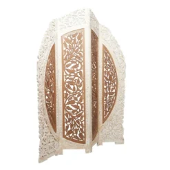 French Country Mango Wood Room Divider Screen Brown - Olivia & May -Olivia & May GUEST 3ee4df0d e379 41df 9e59 ba0122733f27