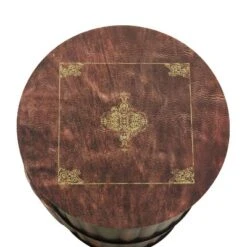 Traditional Round Book Cabinet Maroon - Olivia & May -Olivia & May GUEST 3f340682 daf2 492d be9f d525ab6faca5