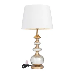 Linen Buffet Lamp With Tapered Shade Gold - Olivia & May -Olivia & May GUEST 3f52b4a7 8c9c 471d 87ca ebea9a083383