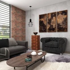 Traditional Faux Leather 5 Drawer Chest Camel Brown - Olivia & May -Olivia & May GUEST 3f64c9df f4c3 4a14 96ca 4ec33685f68d