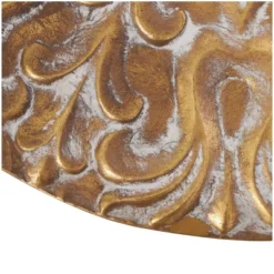 Metal Floral Wall Decor With Embossed Details Gold - Olivia & May -Olivia & May GUEST 3f72c53c dd6e 4e2c 8b7a 81b9f59b5740