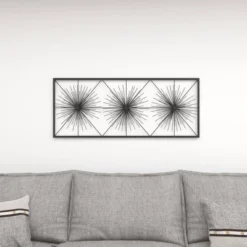 Metal Starburst Sea Urchin Wall Decor With Black Frame - Olivia & May -Olivia & May GUEST 3f853e77 786b 45b0 8bed ccb00130a6c6