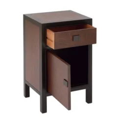 Contemporary Small Wood Cabinet Dark Brown - Olivia & May -Olivia & May GUEST 3fa823c6 b4c2 442d 9c65 c570517da15d