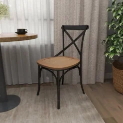 Set Of 2 Farmhouse Iron Dining Chair - Olivia & May -Olivia & May GUEST 3fe798c4 c74d 446e 8f18 2e10ccb9742b