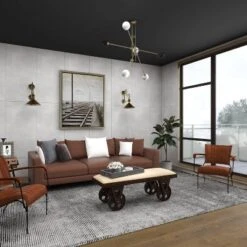 Industrial Wood Bench Brown - Olivia & May -Olivia & May GUEST 3fe84d65 fac1 4545 a020 71be2e23f0be