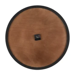 Olivia & May 24"X24" Wood Geometric Art Deco Inspired Line Art Decorative Wall Clock With Black Accents White -Olivia & May GUEST 403192a9 ba09 439b 80bb 5e21689b4101