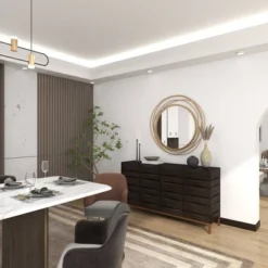 Metal Wall Mirror With Overlapping Ring Frame Gold - Olivia & May -Olivia & May GUEST 40624cd0 78b5 4e01 a1da 85910d6108dd