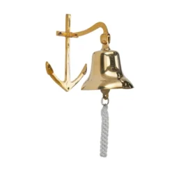 Brass Bell Wall Decor With Anchor Backing - Olivia & May 12 Brass Bell Wall Decor With Anchor Backing - Olivia & May -Olivia & May GUEST 407433f0 f5fd 4c18 b88f 0e818d8a70c9