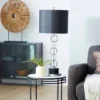 Contemporary Polystone Table Lamp Black - Olivia & May -Olivia & May GUEST 409dc19f 4579 4d99 a216 2ea0bf814419