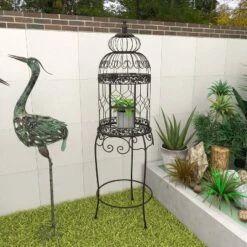 47" Iron Vintage Birdcage Black - Olivia & May -Olivia & May GUEST 41281335 3a0b 4c8a 8c18 1649480419ab