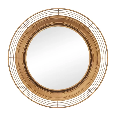 Bohemian Metal Wall Mirror Brown - Olivia & May 3 Bohemian Metal Wall Mirror Brown - Olivia & May