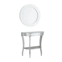 Set Of 2 Glam Fir Console Tables With Mirror White - Olivia & May 26 Set Of 2 Glam Fir Console Tables With Mirror White - Olivia & May -Olivia & May GUEST 4174adb1 9e8a 4b4c 9033 4e514e7fa549