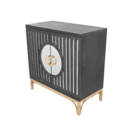 Art Deco Contemporary Mirrored Wood Cabinet Black - Olivia & May 29 Art Deco Contemporary Mirrored Wood Cabinet Black - Olivia & May -Olivia & May GUEST 41b044a9 0ab6 4d75 bef3 f258bd438404