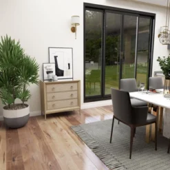 Wood And Metal Mirror Chest Silver/Gray - Olivia & May -Olivia & May GUEST 41fc6127 30f8 453e ab6e 8b934cdcc887