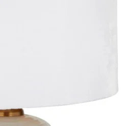 19" X 13" Modern Glass Table Lamp White - Olivia & May 11 19" X 13" Modern Glass Table Lamp White - Olivia & May -Olivia & May GUEST 42226f8e eef5 467a 8845 c18c883b53e6